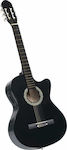 vidaXL Ηλεκτροακουστική Κιθάρα Western Acoustic Cutaway Guitar Cutaway with Equalizer and 6 Strings Black