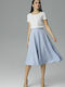 Figl M628 High Waist Midi Skirt Cloche in Blue color 126034