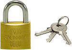 Steel Padlock Brass with Key 50mm 1pcs