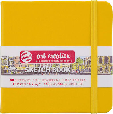 Royal Talens Skizzenblock Skizzenbuch Art Creation Sketch Book Gelb 12x12cm 140gsm 80 Blätter 12x12cm 9314114M