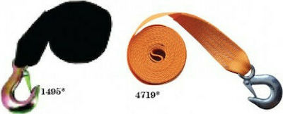 Eval Tie Down Strap Polyester with Galvanized Hook 7.5mx50mm Black