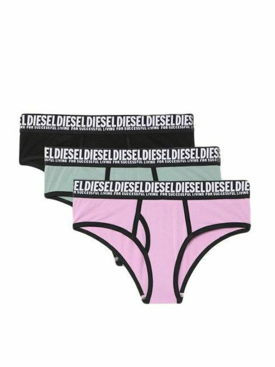Βαμβακερά Γυναικεία Slip 3Pack Black/Mint/Pink