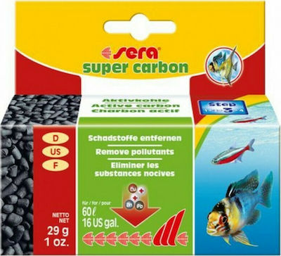 Sera Super Carbon Biological Porous Material for Aquarium Filtering with Activated Carbon Άνθρακας 29gr