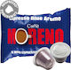Moreno Kapseln Espresso Blue Arome Blaue Arome Kompatibel mit Maschine Nespresso 50Mützen