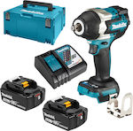 Makita Brushless Μπουλονόκλειδο 18V 2x5Ah με Υποδοχή 1/2"