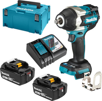 Makita Brushless Impact Wrench Battery 18V 2x5Ah with Socket 1/2"