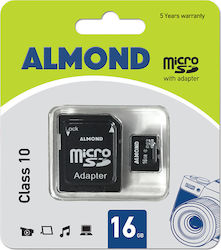 Almond microSDHC 16GB Clasa 10 cu adaptor