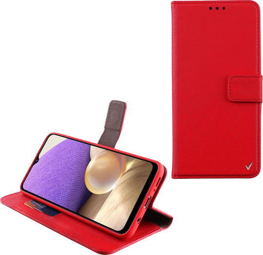Volte-Tel Allure Magnet Stand Brieftasche Synthetisches Leder Rot (Galaxy A32 5G)