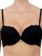 Lormar Double Pizzo Bra with Light Padding Underwire Black