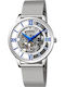 Festina Ανδρικό Ρολόι 42mm Αυτόματο με Ασημί Ατσάλινο Μπρασελέ