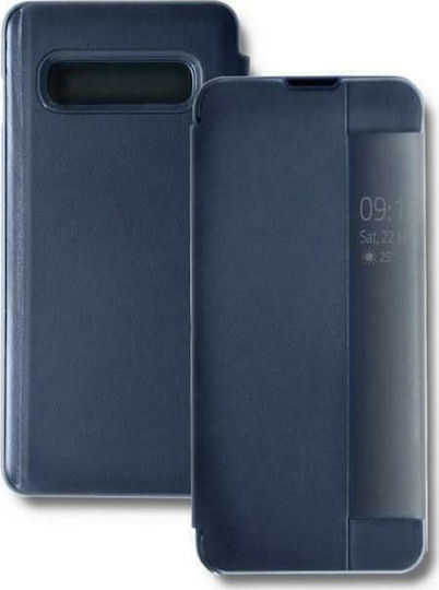 Qoltec Smart Flip Cover Book Piele artificială Albastru marin (Galaxy S10e)