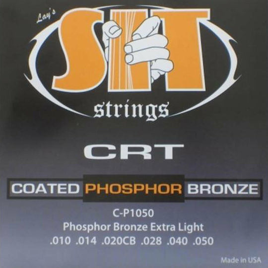 Sit Coated Σετ Χορδών Phosphor Bronze Ακουστικής Κιθάρας 10 - 50" Extra Light
