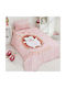 Beauty Home Σετ Παιδικό Κουβερλί Μονό με Μαξιλαροθήκη Hug Art Ροζ 160x240εκ.