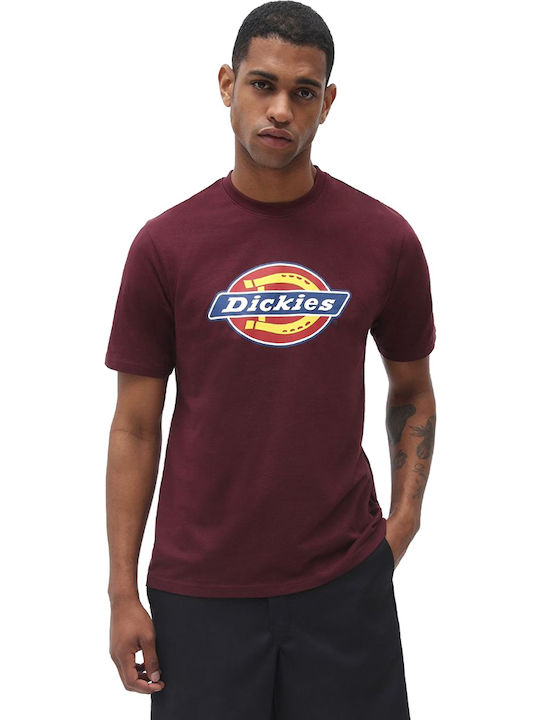 Dickies Icon Logo Men's T-Shirt Stamped Maroon