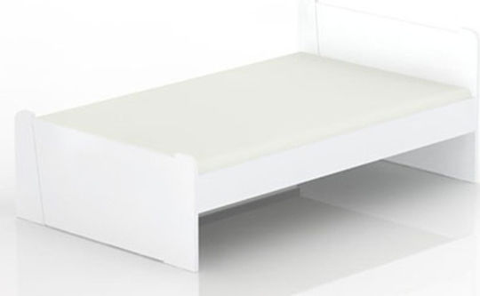 KR120 Kids Bed Classic Semi Double White for Mattress 120x200cm