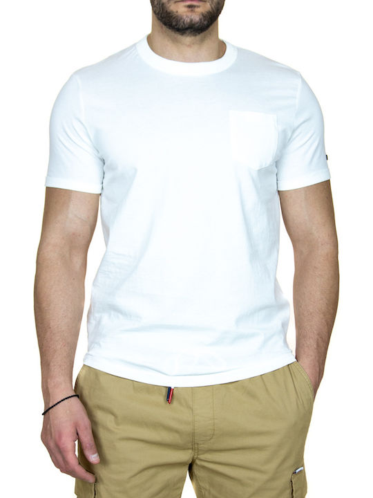 Tom Tailor T-shirt Bărbătesc cu Mânecă Scurtă Alb 1024570-10332