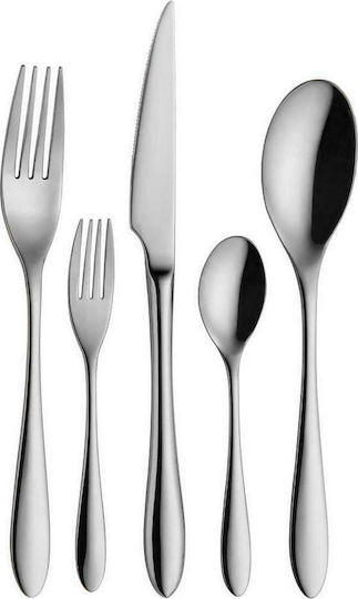 Ankor 72-Piece Stainless Steel 18/10 Silver Cutlery Set with Suitcase Drops