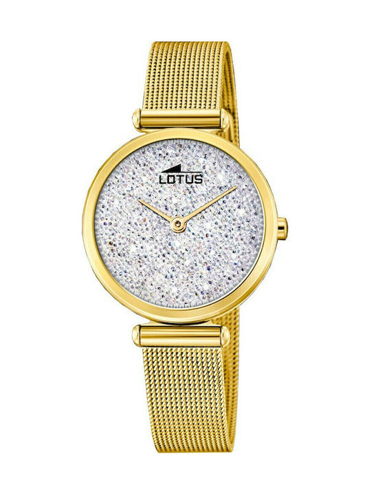 Lotus Watches Ceas de Damă cu Auriu Brățară Metalică