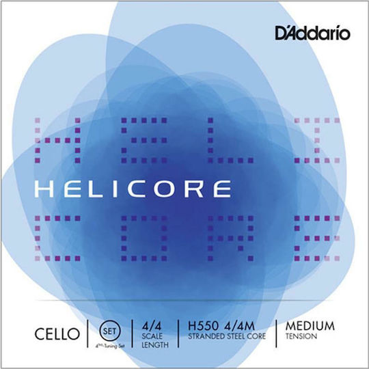 Daddario Helicore 4/4 Medium Μονές Χορδές Stainless Steel Τσέλου 4τμχ 4/4