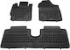 Rezaw Plast Set of Front and Rear Mats Tray Type 3pcs from Rubber for Toyota Yaris Black