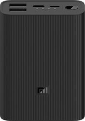 Xiaomi Mi Power Bank 3 Ultra Compact 10000mAh 22.5W με 2 Θύρες USB-A και Θύρα USB-C Μαύρο