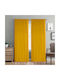 Lino Home Curtain with Pencil Pleat Samos Mustard 150x275cm