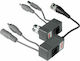 Anga Video Balun for CCTV Systems Pair Passive with Male BNC Cable & Cable with DC Jack to RJ45 CPB-H206PA