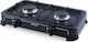 Brock GS 2002 BK Countertop Burner Flüssiggas Double Schwarz