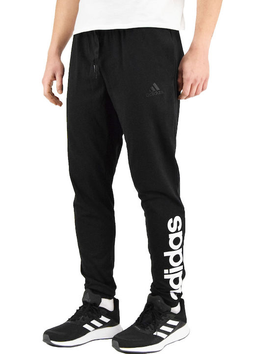 Adidas Essentials Single Παντελόνι Φόρμας Μαύρο
