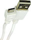 Ancus Regular USB 2.0 to micro USB Cable Λευκό 0.60m (Ροζ Πουγκί)