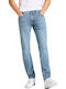 Daren Men's Jeans Pants Elastic with Regular Straight Fit Blue