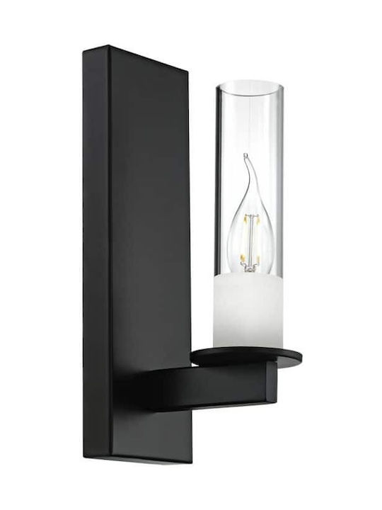 Luma Modern Lumină de Perete cu Soclu E14 Negru 30x15cm