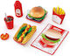 Hape Παιχνίδια Fast Food από Ξύλο για 3+ Ετών 10 εκ. 8τμχ