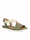 Parex Women's Flat Sandals Anatomic in Khaki Color