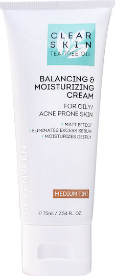 Seventeen Balancing & Moisturizing 24h Creme Gesicht Gefärbt für Ölig Haut 75ml