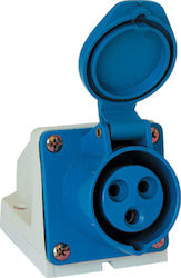 Elmark Weibliche Industriesteckdose Industriesteckdose Wandmontage weiblich 16A IP44 (1P+N+E) 37113