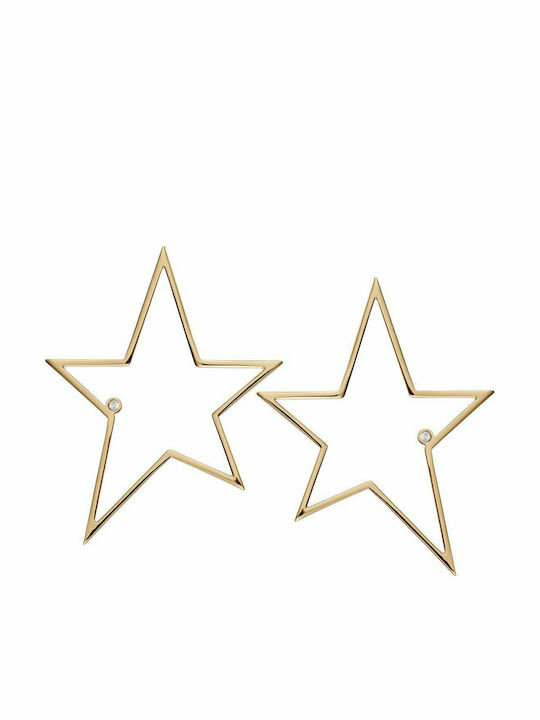 Karl Lagerfeld Earrings made of Steel Gold Plated with Stones