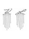 Karl Lagerfeld Script Logo Fringe Earrings Pendants made of Steel with Stones