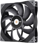 Thermaltake Toughfan 14 High Static Pressure Radiator Gehäuselüfter 140mm mit Verbindung 4-Pin PWM 1Stück Schwarz