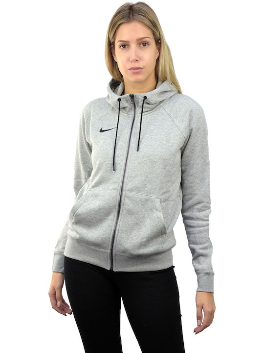 Nike Park 20 Women's Sweatshirt Jacket Hooded Gray