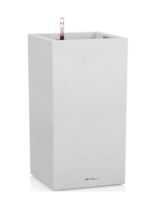 Lechuza Canto Stone High 30 Ghiveci de flori Auto-alimentare 30x56cm în Culoare Alb 13607