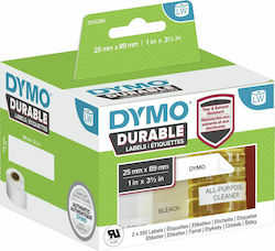 Dymo 350 Αυτοκόλλητες Ετικέτες σε Ρολό για Εκτυπωτή Ετικετών 25x89mm 2τμχ