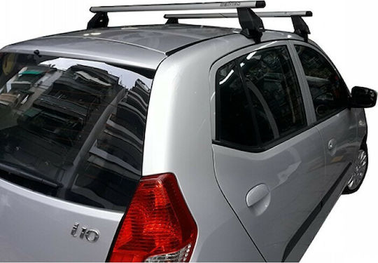 Menabo Aluminum Car Roof Bars for Hyundai i10 2007-2013 Set with Roof Rack Legs M.P.HI10.07