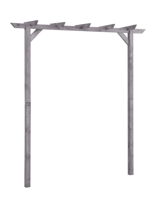 Pergolă De Grădină Din Lemn Cu Tavan Gri 200x40x205cm