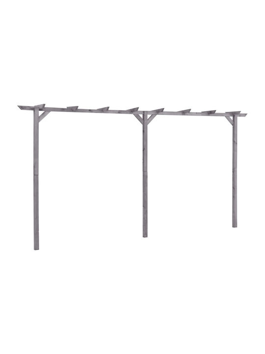 Gartenlaube Aus Holz Mit Decke In Grau Farbe 400x40x205cm