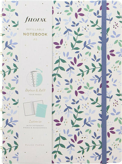 Filofax Carnet A5 Cu dungi cu Elastic Violet