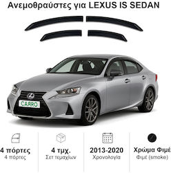 Heko Σετ Ανεμοθραύστες Μπροστινοί και Πίσω Σκούρο Φιμέ για Toyota Lexus 4τμχ 30021 Heko Σετ Ανεμοθραύστες Μπροστινοί και Πίσω Σκούρο Φιμέ για Toyota Lexus 4τμχ 30021