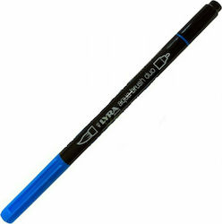 Lyra Aqua Brush Duo Μαρκαδόρος Σχεδίου Μπλε 4mm