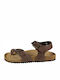 Geox Brionia Leather Women's Flat Sandals Anatomic With a strap In Brown Colour D15LSF 00032 C6010