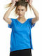BodyTalk 1211-901628 Women's Athletic T-shirt with V Neckline Pond Blue